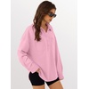 image:imageANRABESS Sweatshirt for Women Oversized Casual Long Sleeve Side Slit Button Lapel Polo Pullover Tunic Tops 2026 Fall OutfitsPink