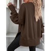 image:imageANRABESS Sweatshirts for Women Oversized V Neck Fleece Outfits  Thumbhole Long Sleeve amp Side Slits Soft Cozy Warm Pullover Tops Casual Going Out Daily Wear Winter Fall Fashion OutfitsCoffee
