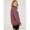 image:imageANRABESS Waffle Knit Sweatshirt for Women Henley Shirts  Lightweight Comfy Long Sleeve Stand Collar Half Button Pullover Tops Casual Daily Wear amp Work Fall Spring OutfitsMauve