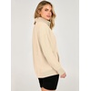 image:imageANRABESS Waffle Knit Sweatshirt for Women Henley Shirts  Lightweight Comfy Long Sleeve Stand Collar Half Button Pullover Tops Casual Daily Wear amp Work Fall Spring OutfitsAlmond
