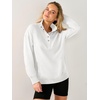 image:imageANRABESS Waffle Knit Sweatshirt for Women Henley Shirts  Lightweight Comfy Long Sleeve Stand Collar Half Button Pullover Tops Casual Daily Wear amp Work Fall Spring OutfitsWhite