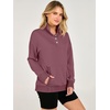 image:imageANRABESS Waffle Knit Sweatshirt for Women Henley Shirts  Lightweight Comfy Long Sleeve Stand Collar Half Button Pullover Tops Casual Daily Wear amp Work Fall Spring OutfitsMauve