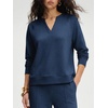 image:imageANRABESS Womens 2 Piece Outfits V Neck Sweatsuit Lounge Sets  Raglan Top amp Wide Leg Pants Loose WrinkleFree Loungewear Daily Travel Airport Matching Sets Fall Winter ClothingNavy Blue