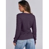 image:imageANRABESS Womens Cable Knit V Neck Fitted Sweaters  Long Sleeve Pullover Top Soft Cozy Business Casual Work amp Basic Daily Wear Fall Spring Outfits Winter Layer ClothingPurple
