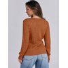 image:imageANRABESS Womens Cable Knit V Neck Fitted Sweaters  Long Sleeve Pullover Top Soft Cozy Business Casual Work amp Basic Daily Wear Fall Spring Outfits Winter Layer ClothingBurnt Orange