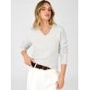 image:imageANRABESS Womens Long Sleeve Cable Knit Cropped Sweater  V Neck Slim Fit Pullover Tops Soft Cozy Comfort Warm Business Casual Outfits Work OfficeampBasic Wear Fall Winter ClothingWhite