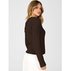 image:imageANRABESS Womens Long Sleeve Cable Knit Cropped Sweater  V Neck Slim Fit Pullover Tops Soft Cozy Comfort Warm Business Casual Outfits Work OfficeampBasic Wear Fall Winter ClothingCoffee