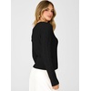 image:imageANRABESS Womens Long Sleeve Cable Knit Cropped Sweater  V Neck Slim Fit Pullover Tops Soft Cozy Comfort Warm Business Casual Outfits Work OfficeampBasic Wear Fall Winter ClothingBlack