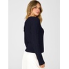 image:imageANRABESS Womens Long Sleeve Cable Knit Cropped Sweater  V Neck Slim Fit Pullover Tops Soft Cozy Comfort Warm Business Casual Outfits Work OfficeampBasic Wear Fall Winter ClothingNavy Blue