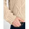 image:imageANRABESS Womens Long Sleeve Cable Knit Cropped Sweaters  Crew Neck Loose Pullover Tops Cozy Soft Warm Business Casual Work Office Daily Wear Fall Winter Trendy ClothingBeige
