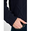 image:imageANRABESS Womens Long Sleeve Cable Knit Cropped Sweaters  Crew Neck Loose Pullover Tops Cozy Soft Warm Business Casual Work Office Daily Wear Fall Winter Trendy ClothingNavy
