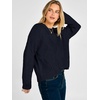 image:imageANRABESS Womens Long Sleeve Cable Knit Cropped Sweaters  Crew Neck Loose Pullover Tops Cozy Soft Warm Business Casual Work Office Daily Wear Fall Winter Trendy ClothingNavy