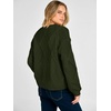 image:imageANRABESS Womens Long Sleeve Cable Knit Cropped Sweaters  Crew Neck Loose Pullover Tops Cozy Soft Warm Business Casual Work Office Daily Wear Fall Winter Trendy ClothingGreen