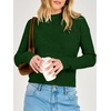 image:imageANRABESS Womens Long Sleeve Crew Neck Knit Sweaters  RibbedSoft Comfy BreathableBusiness Casual Basic Pullover Tops Work Office Daily Outfits Fall Winter Layering ClothingDark Green