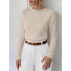 image:imageANRABESS Womens Long Sleeve Crew Neck Knit Sweaters  RibbedSoft Comfy BreathableBusiness Casual Basic Pullover Tops Work Office Daily Outfits Fall Winter Layering ClothingBeige