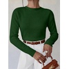image:imageANRABESS Womens Long Sleeve Crew Neck Knit Sweaters  RibbedSoft Comfy BreathableBusiness Casual Basic Pullover Tops Work Office Daily Outfits Fall Winter Layering ClothingDark Green
