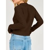 image:imageANRABESS Womens Long Sleeve Crew Neck Knit Sweaters  RibbedSoft Comfy BreathableBusiness Casual Basic Pullover Tops Work Office Daily Outfits Fall Winter Layering ClothingBrown