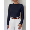 image:imageANRABESS Womens Long Sleeve Crew Neck Knit Sweaters  RibbedSoft Comfy BreathableBusiness Casual Basic Pullover Tops Work Office Daily Outfits Fall Winter Layering ClothingNavy Blue