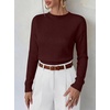 image:imageANRABESS Womens Long Sleeve Crew Neck Knit Sweaters  RibbedSoft Comfy BreathableBusiness Casual Basic Pullover Tops Work Office Daily Outfits Fall Winter Layering ClothingWine Red