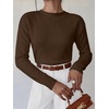 image:imageANRABESS Womens Long Sleeve Crew Neck Knit Sweaters  RibbedSoft Comfy BreathableBusiness Casual Basic Pullover Tops Work Office Daily Outfits Fall Winter Layering ClothingBrown