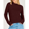image:imageANRABESS Womens Long Sleeve Crew Neck Knit Sweaters  RibbedSoft Comfy BreathableBusiness Casual Basic Pullover Tops Work Office Daily Outfits Fall Winter Layering ClothingWine Red