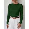 image:imageANRABESS Womens Long Sleeve Crew Neck Knit Sweaters  RibbedSoft Comfy BreathableBusiness Casual Basic Pullover Tops Work Office Daily Outfits Fall Winter Layering ClothingDark Green