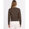 image:imageANRABESS Womens Long Sleeve Cropped Pullover Sweaters  V Neck Scalloped Lightweight Sweater Tops Soft Comfy Business Casual Work Travel Vacation Fall Winter Layer ClothingBrown White