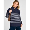 image:imageANRABESS Womens Long Sleeve Knit Shirts Henley Sweater  Turtle Neck Button Placket Soft Pullover Top Loose Fit Trendy Business Casual Work WearFall Fashion Winter ClothingNavy Blue White Stripe