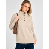 image:imageANRABESS Womens Long Sleeve Knit Shirts Henley Sweater  Turtle Neck Button Placket Soft Pullover Top Loose Fit Trendy Business Casual Work WearFall Fashion Winter ClothingAlmond