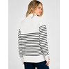 image:imageANRABESS Womens Long Sleeve Knit Shirts Henley Sweater  Turtle Neck Button Placket Soft Pullover Top Loose Fit Trendy Business Casual Work WearFall Fashion Winter ClothingWhite Black Stripe