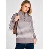 image:imageANRABESS Womens Long Sleeve Knit Shirts Henley Sweater  Turtle Neck Button Placket Soft Pullover Top Loose Fit Trendy Business Casual Work WearFall Fashion Winter ClothingNutmeg White Stripe