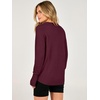 image:imageANRABESS Womens Long Sleeve Lightweight Pullover Sweaters  Casual Loose Fit Shirts Crew Neck Thumb Hole Tops Going Out Travel AllDay Wear Fall Winter Layering ClothesWine Red