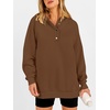 image:imageANRABESS Womens Oversized Hoodies V Neck Henley Sweatshirts  Long Sleeve Button Pullover Soft Cozy Fleece Warm Fabric Casual Teen Girls Y2K Clothes Fall Winter Fashion OutfitsCoffee