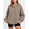 image:imageANRABESS Womens Oversized Hoodies V Neck Henley Sweatshirts  Long Sleeve Button Pullover Soft Cozy Fleece Warm Fabric Casual Teen Girls Y2K Clothes Fall Winter Fashion OutfitsGray Khaki