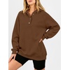 image:imageANRABESS Womens Oversized Hoodies V Neck Henley Sweatshirts  Long Sleeve Button Pullover Soft Cozy Fleece Warm Fabric Casual Teen Girls Y2K Clothes Fall Winter Fashion OutfitsCoffee
