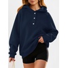 image:imageANRABESS Womens Oversized Hoodies V Neck Henley Sweatshirts  Long Sleeve Button Pullover Soft Cozy Fleece Warm Fabric Casual Teen Girls Y2K Clothes Fall Winter Fashion OutfitsNavy