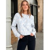 image:imageANRABESS Womens Oversized Printed Henley Neck Sweatshirt  Long Sleeve Tunic Pullover Half Button Curved Hem Side Slit Loose Fit Lightweight  Casual Daily for Leggings Fall WinterWhite Floral