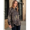 image:imageANRABESS Womens Oversized Printed Henley Neck Sweatshirt  Long Sleeve Tunic Pullover Half Button Curved Hem Side Slit Loose Fit Lightweight  Casual Daily for Leggings Fall WinterVintage Brown