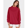 image:imageANRABESS Womens Oversized Sweatshirts Mock Neck Pullover  Cozy Fleece Long Sleeve Tops Casual Daily Wear Going Out amp Preppy Loose Fit 2026 Fall Winter Trendy OutfitsRed