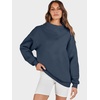 image:imageANRABESS Womens Oversized Sweatshirts Mock Neck Pullover  Cozy Fleece Long Sleeve Tops Casual Daily Wear Going Out amp Preppy Loose Fit 2026 Fall Winter Trendy OutfitsDark Navy Blue