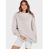 image:imageANRABESS Womens Oversized Sweatshirts Mock Neck Pullover  Cozy Fleece Long Sleeve Tops Casual Daily Wear Going Out amp Preppy Loose Fit 2026 Fall Winter Trendy OutfitsLight Grey