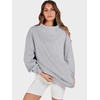 image:imageANRABESS Womens Oversized Sweatshirts Mock Neck Pullover  Cozy Fleece Long Sleeve Tops Casual Daily Wear Going Out amp Preppy Loose Fit 2026 Fall Winter Trendy OutfitsGrey