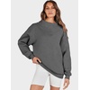image:imageANRABESS Womens Oversized Sweatshirts Mock Neck Pullover  Cozy Fleece Long Sleeve Tops Casual Daily Wear Going Out amp Preppy Loose Fit 2026 Fall Winter Trendy OutfitsDark Grey