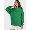 image:imageANRABESS Womens Oversized Sweatshirts Mock Neck Pullover  Cozy Fleece Long Sleeve Tops Casual Daily Wear Going Out amp Preppy Loose Fit 2026 Fall Winter Trendy OutfitsGreen