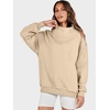 image:imageANRABESS Womens Oversized Sweatshirts Mock Neck Pullover  Cozy Fleece Long Sleeve Tops Casual Daily Wear Going Out amp Preppy Loose Fit 2026 Fall Winter Trendy OutfitsParchment