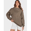 image:imageANRABESS Womens Oversized Sweatshirts Mock Neck Pullover  Cozy Fleece Long Sleeve Tops Casual Daily Wear Going Out amp Preppy Loose Fit 2026 Fall Winter Trendy OutfitsBrown