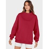 image:imageANRABESS Womens Oversized Sweatshirts Mock Neck Pullover  Cozy Fleece Long Sleeve Tops Casual Daily Wear Going Out amp Preppy Loose Fit 2026 Fall Winter Trendy OutfitsRed