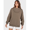 image:imageANRABESS Womens Oversized Sweatshirts Mock Neck Pullover  Cozy Fleece Long Sleeve Tops Casual Daily Wear Going Out amp Preppy Loose Fit 2026 Fall Winter Trendy OutfitsBrown