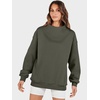 image:imageANRABESS Womens Oversized Sweatshirts Mock Neck Pullover  Cozy Fleece Long Sleeve Tops Casual Daily Wear Going Out amp Preppy Loose Fit 2026 Fall Winter Trendy OutfitsArmygreen