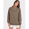 image:imageANRABESS Womens Oversized Sweatshirts Mock Neck Pullover  Cozy Fleece Long Sleeve Tops Casual Daily Wear Going Out amp Preppy Loose Fit 2026 Fall Winter Trendy OutfitsBrown